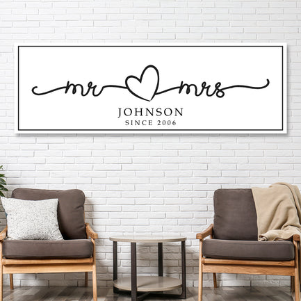 Mr. And Mrs. Sign Style 2 - Image by Tailored Canvases