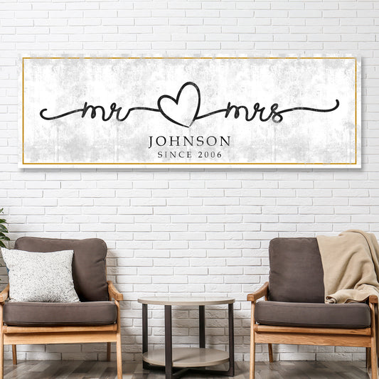 Mr. And Mrs. Sign Style 4 - Image by Tailored Canvases