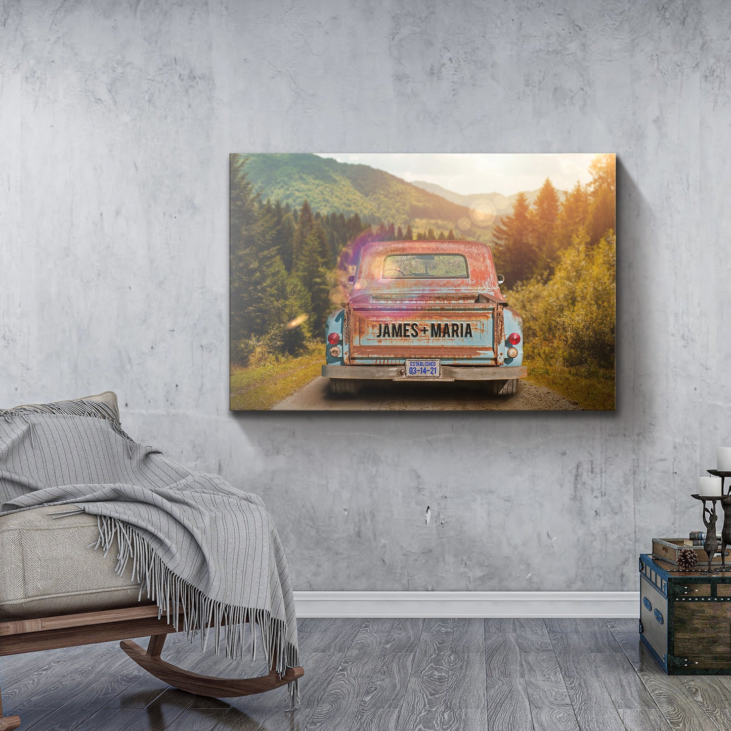 Rustic Truck Sign Style 1 - Image by Tailored Canvases