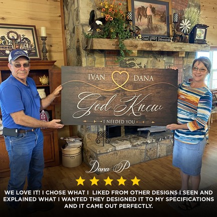 God Knew Sign I - Image by Tailored Canvases