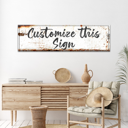 Custom Rustic Canvas Sign - Image by Tailored Canvases
