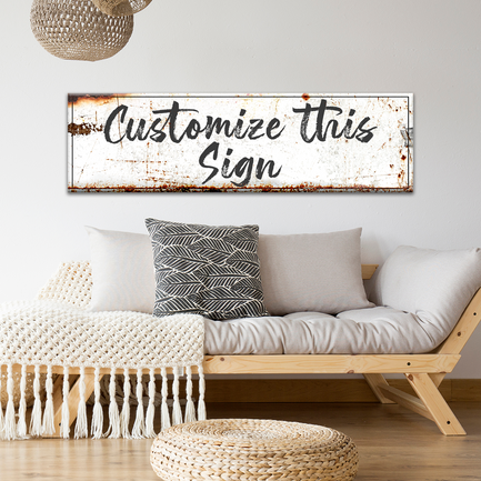 Custom Rustic Canvas Sign - Image by Tailored Canvases