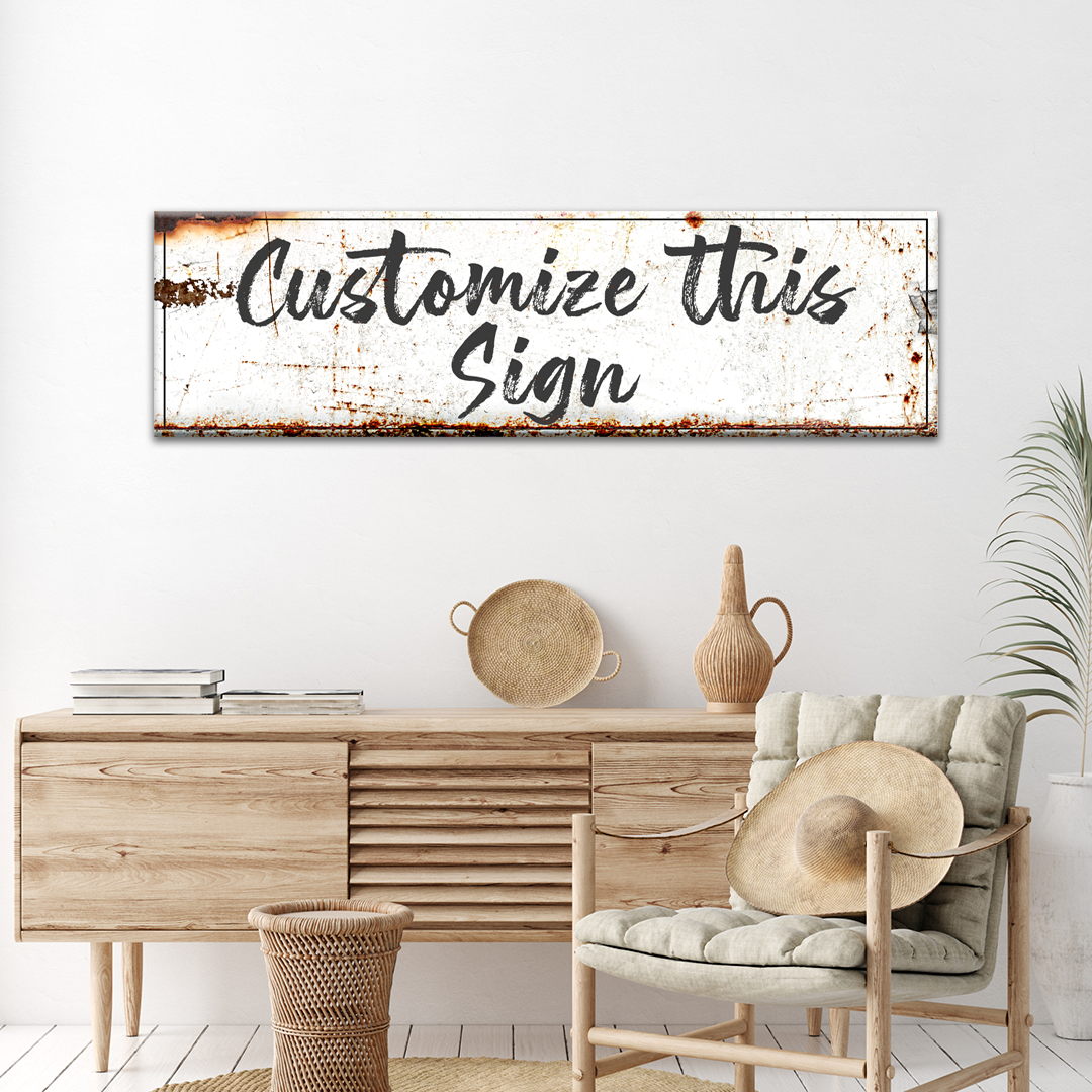 Custom Rustic Canvas Sign - Image by Tailored Canvases