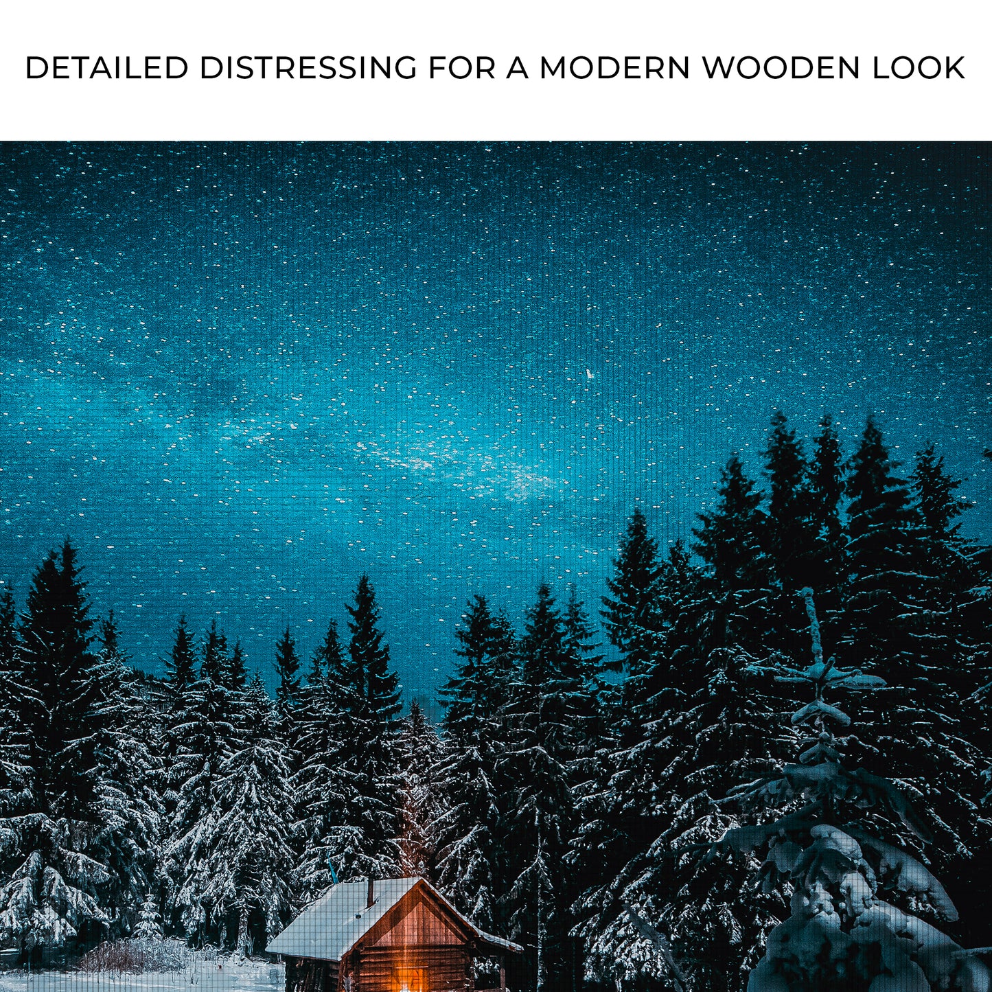 Starry Winter Forest Canvas Wall Art Zoom - Image by Tailored Canvases