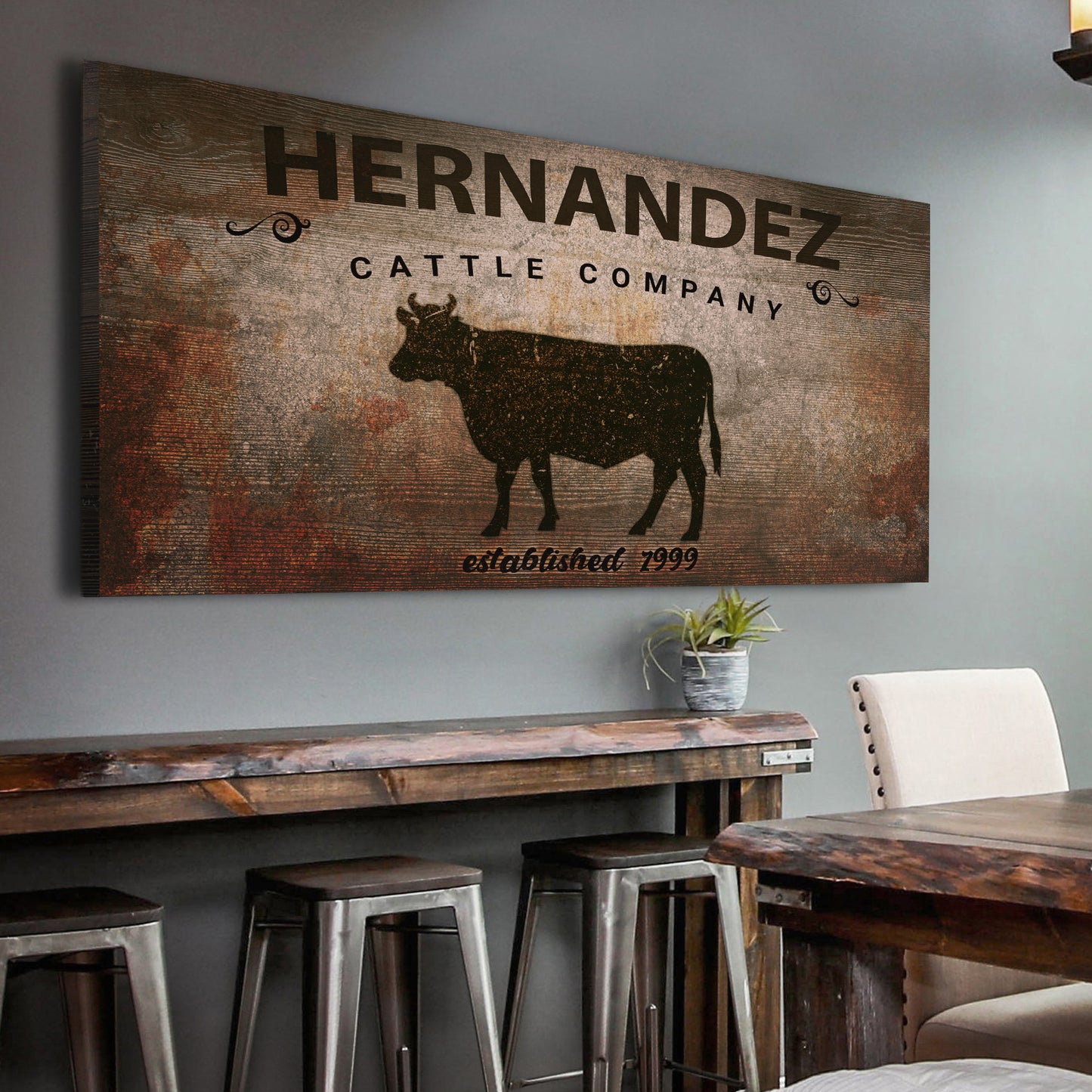 Cattle Company Sign - Image by Tailored Canvases