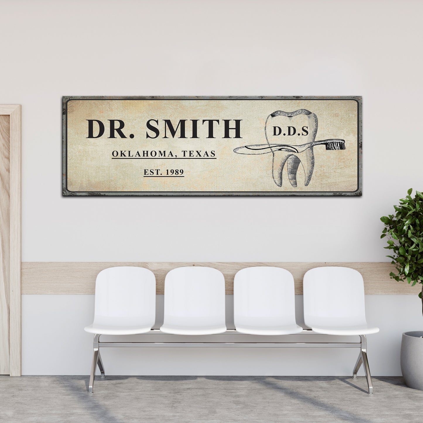 Dental Practice Sign Style 2 - Image by Tailored Canvases