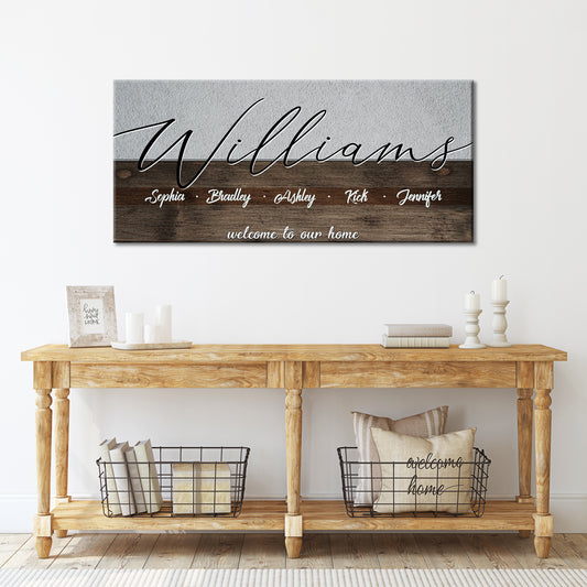 Family Welcome Sign - Image by Tailored Canvases