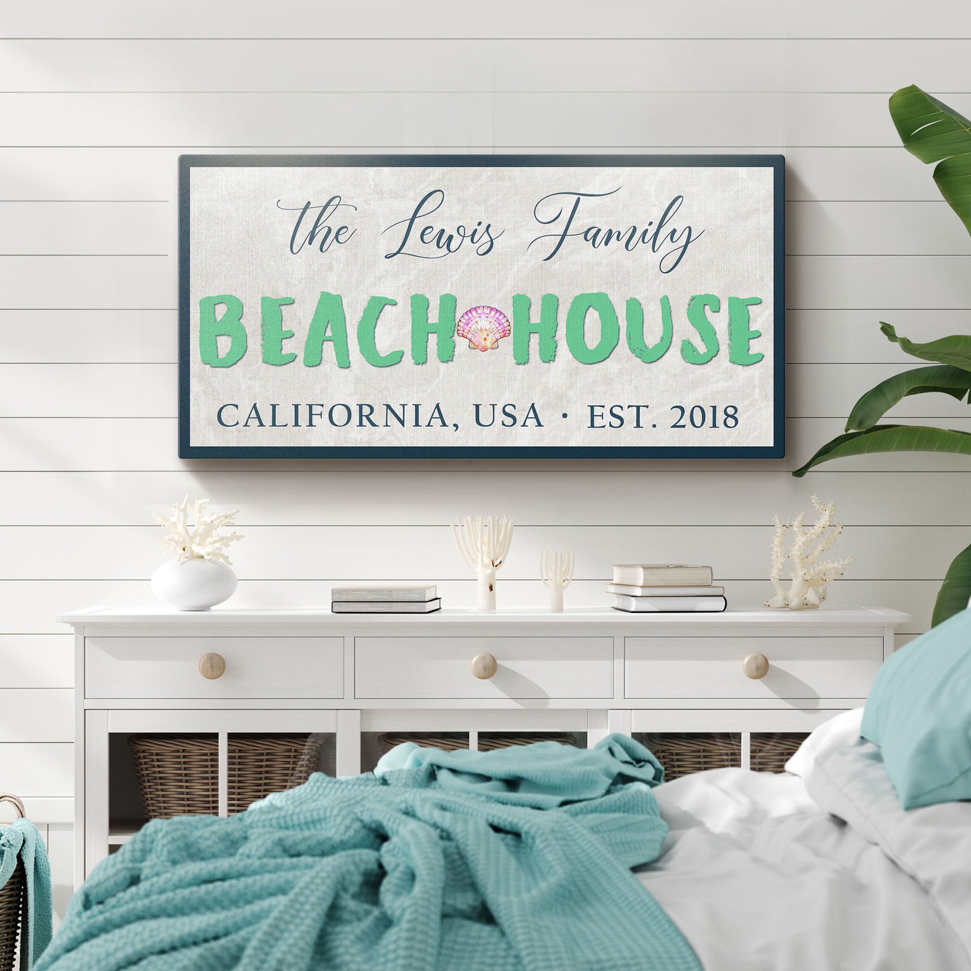 Beach House Sign Style 2 - Image by Tailored Canvases