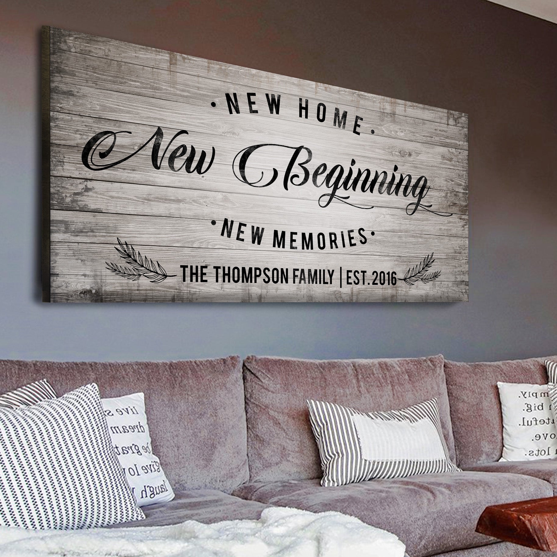 New Home Sign Style 2 - Image by Tailored Canvases