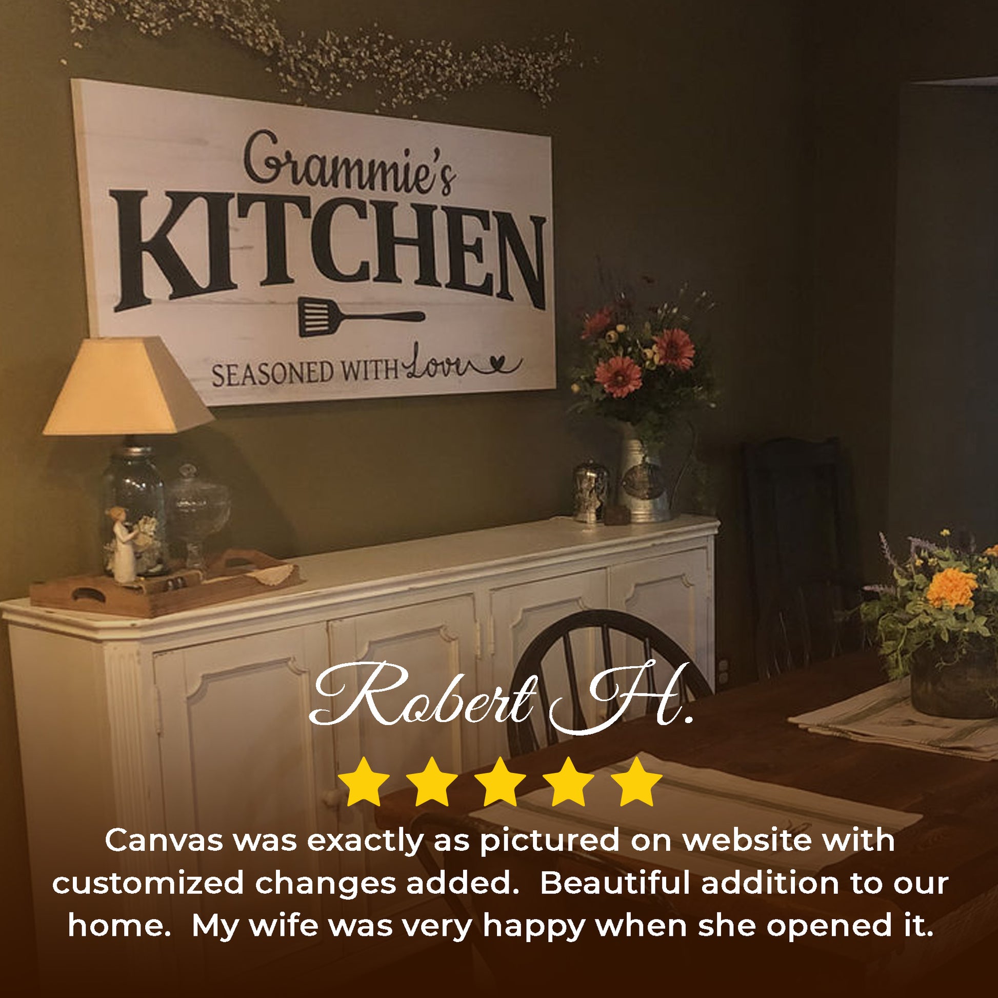 Your Kitchen Sign Style 1 - Image by Tailored Canvases
