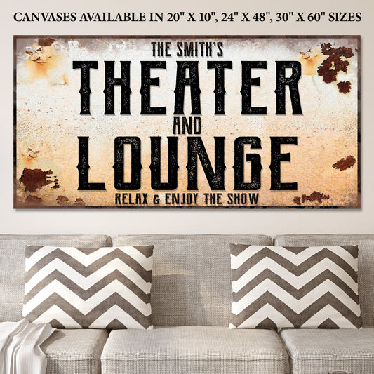 Family Theater and Lounge Sign I - Image by Tailored Canvases