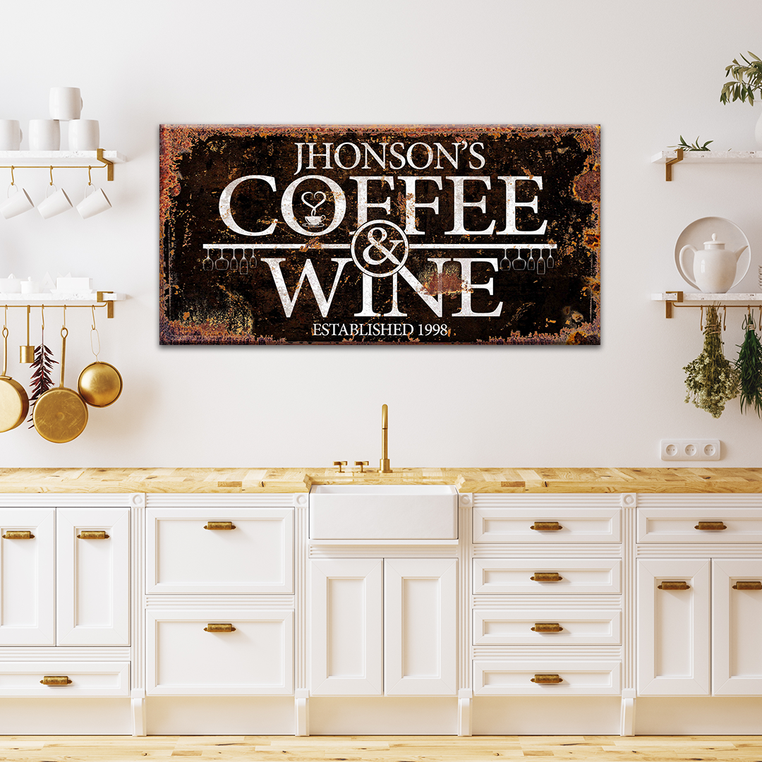 Coffee and Wine Sign - Image by Tailored Canvases