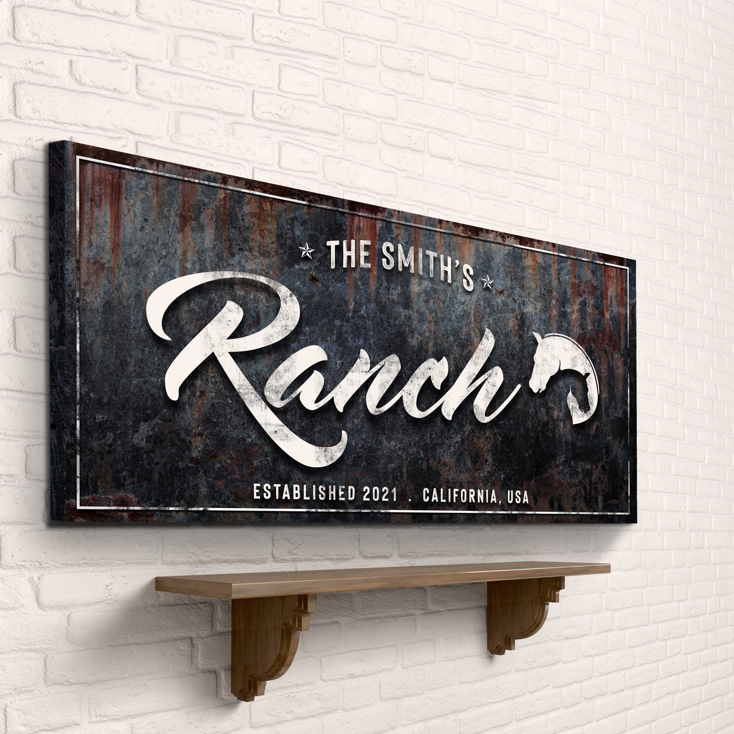 Family Ranch Sign Style 1 - Image by Tailored Canvases