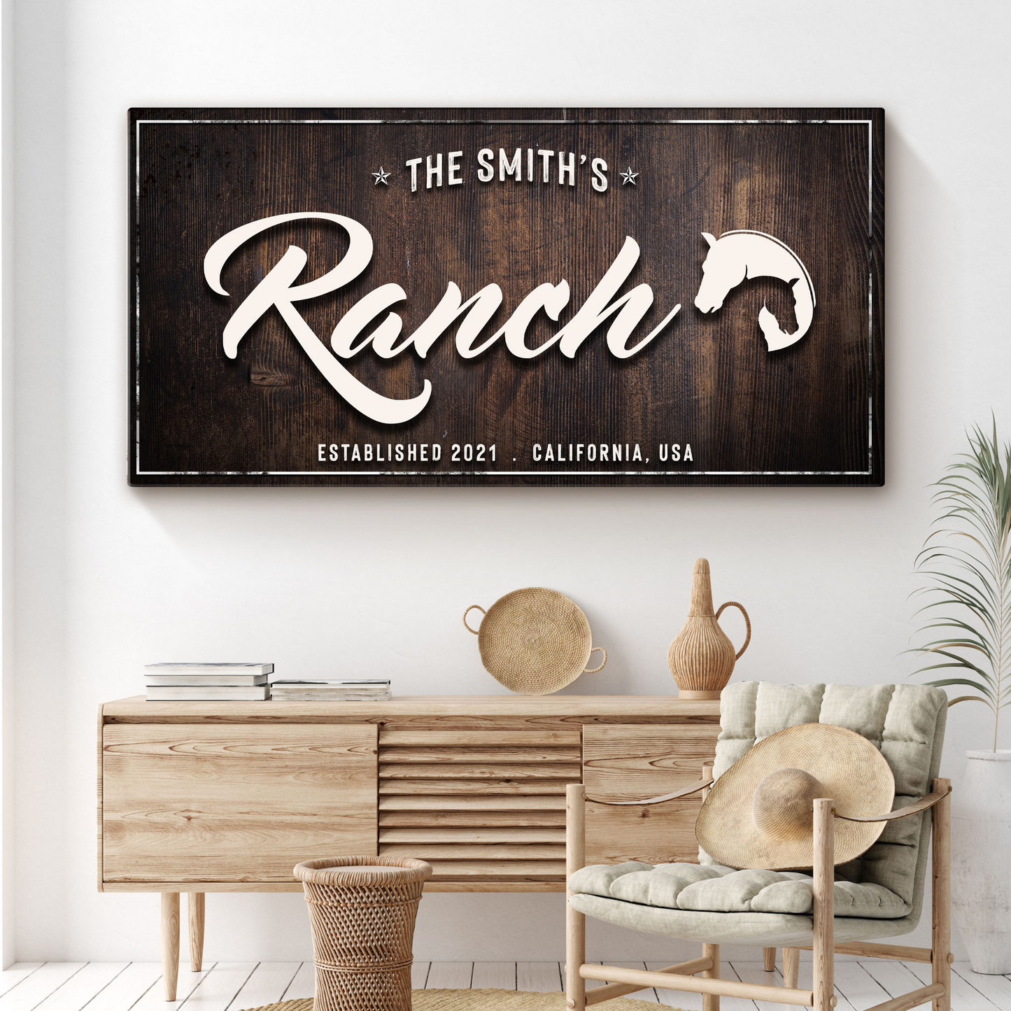 Family Ranch Sign Style 2 - Image by Tailored Canvases