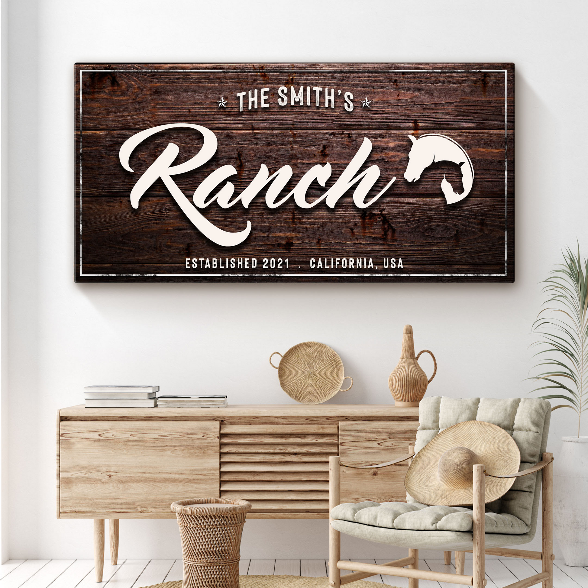 Family Ranch Sign Style 3 - Image by Tailored Canvases