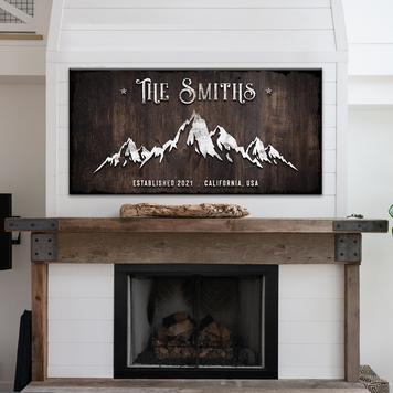 Family Mountain Home Sign