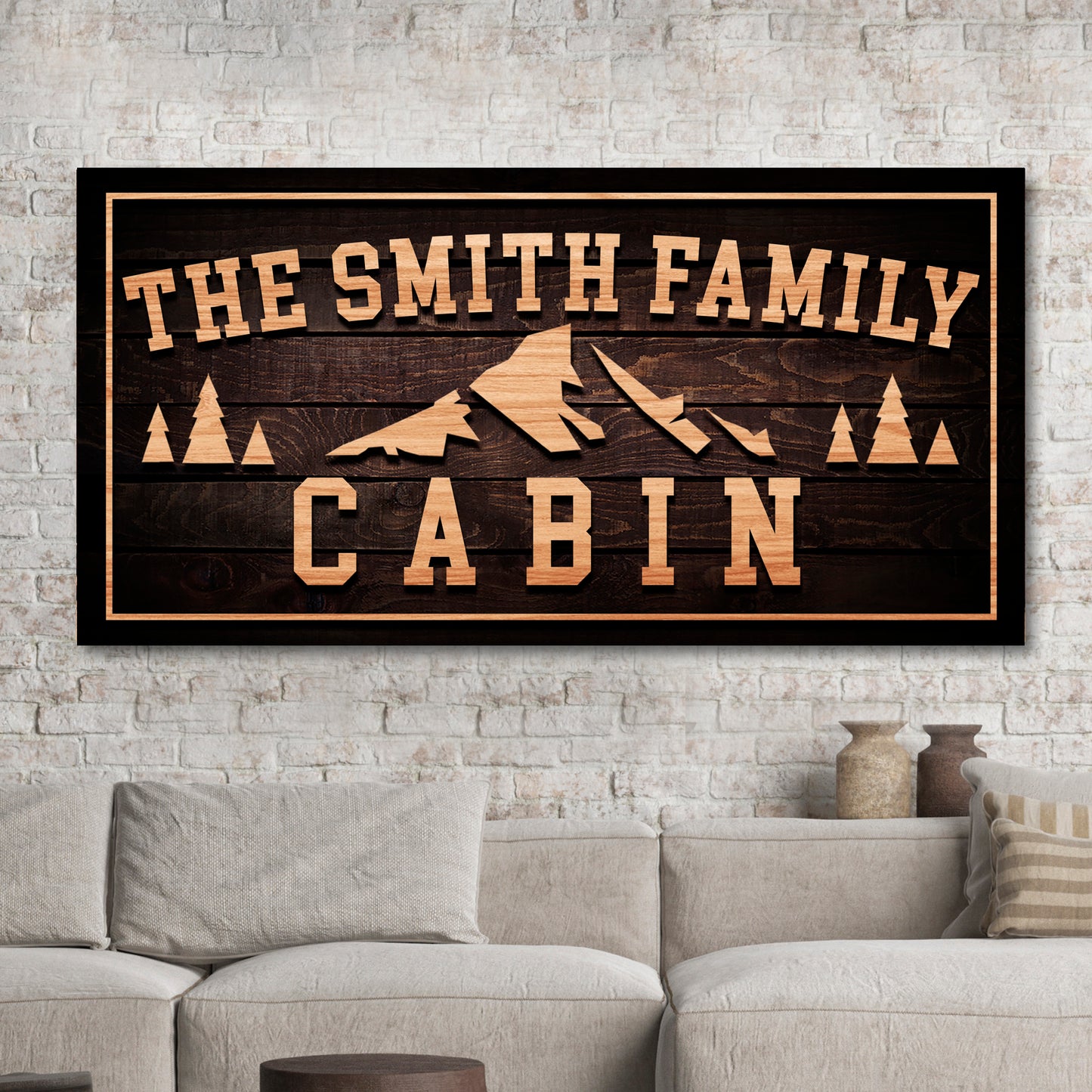 Family Cabin Sign Style 2 - Image by Tailored Canvases