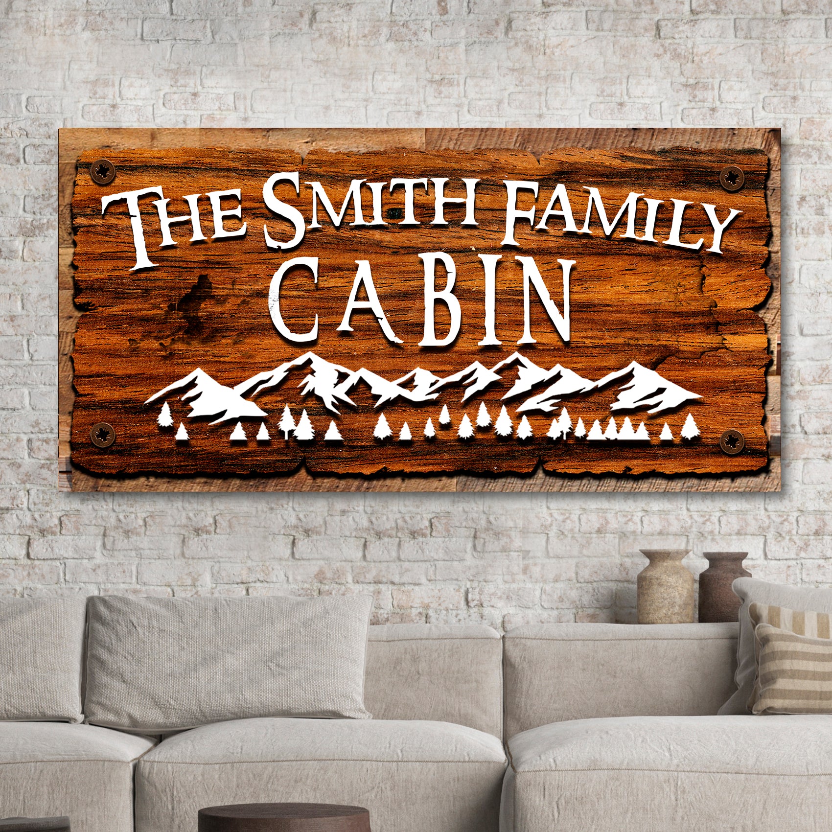 Family Cabin Sign Style 3 - Image by Tailored Canvases