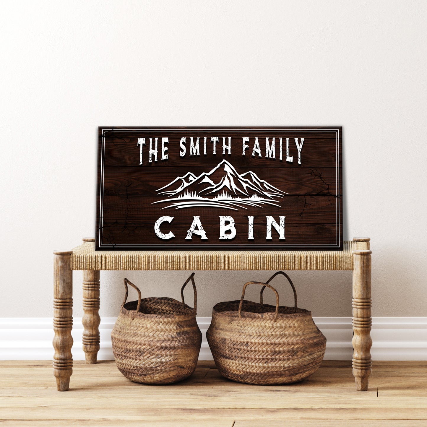 Family Cabin Sign Style 1 - Image by Tailored Canvases