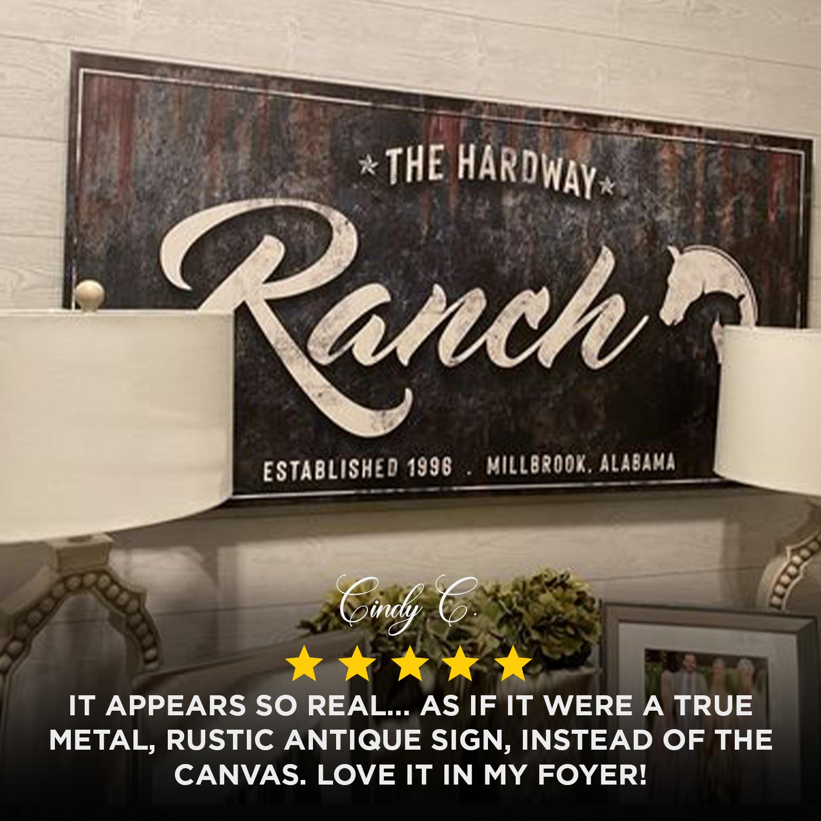 Family Cattle Ranch Sign Style 2 - Image by Tailored Canvases