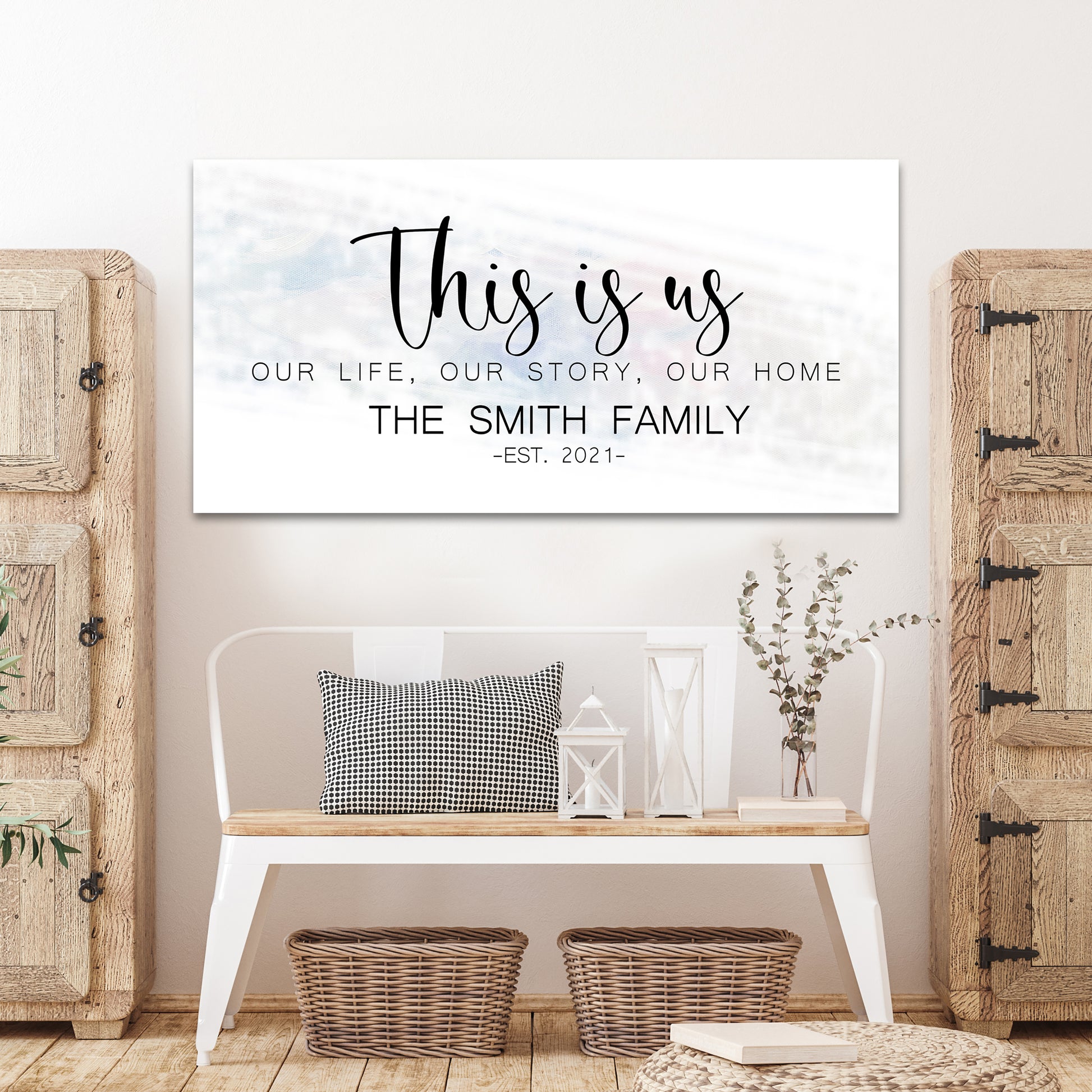 This Is Us Our life Our Story Sign Style 3 - Image by Tailored Canvases