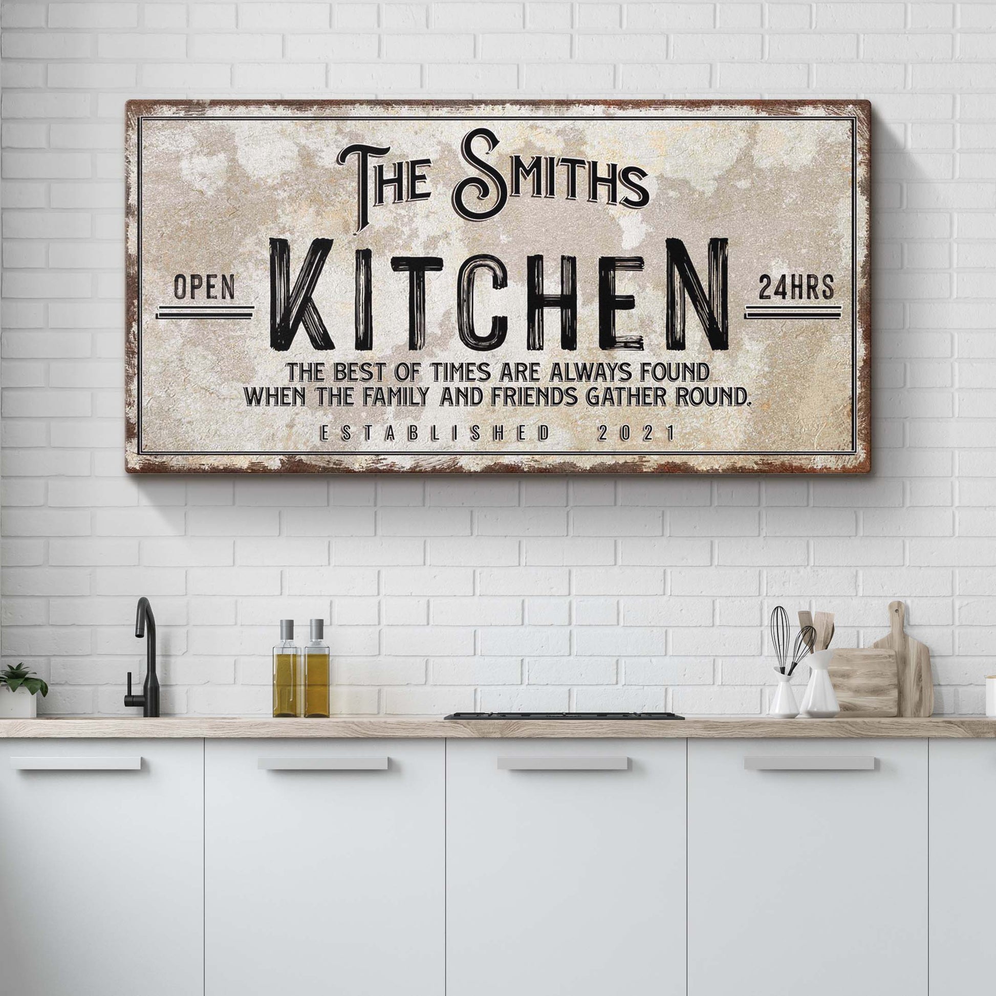 Family Kitchen Sign - Image by Tailored Canvases
