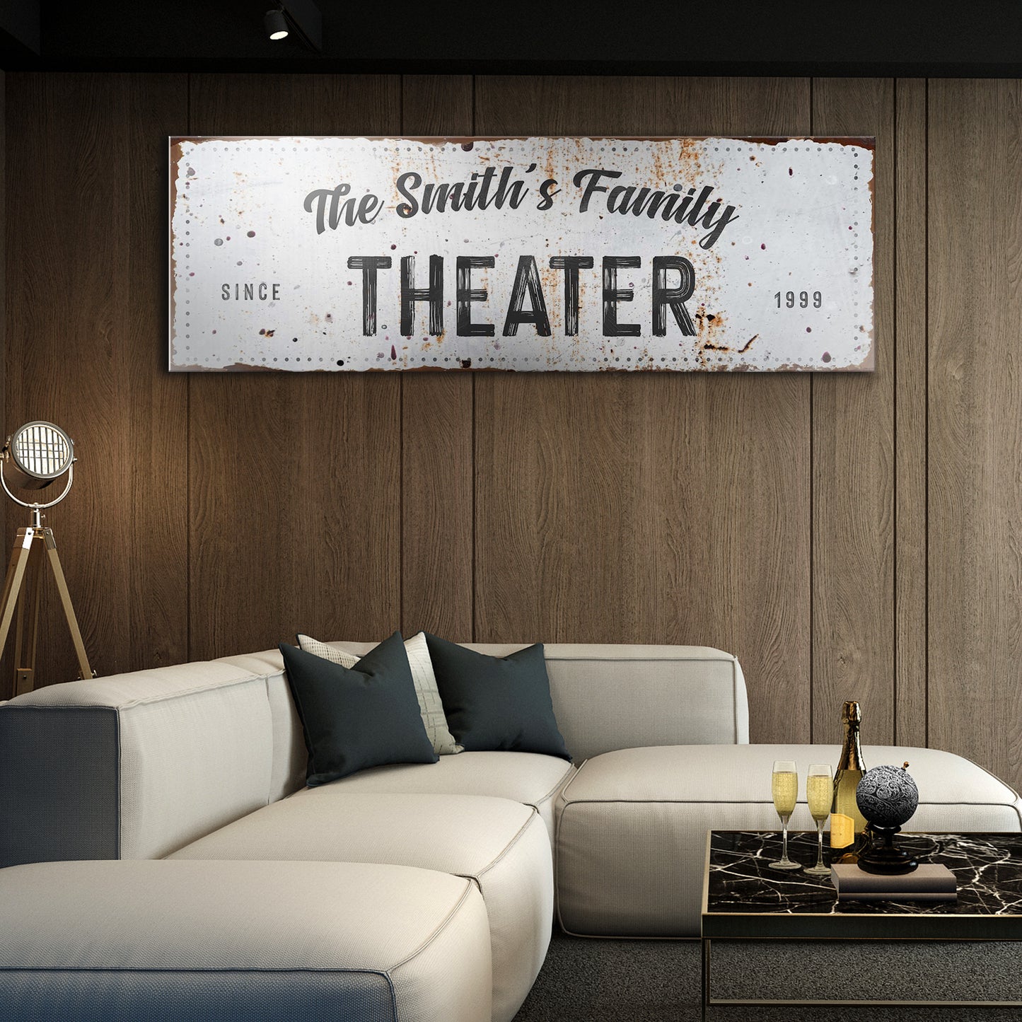 Family Theater Sign - Image by Tailored Canvases