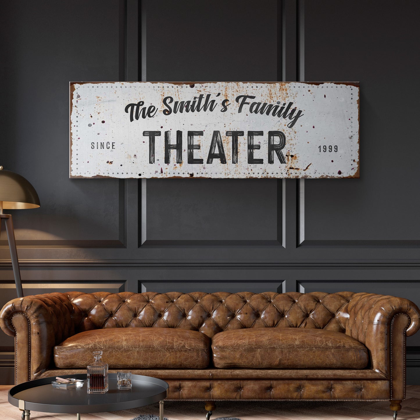 Family Theater Sign Style 1 - Image by Tailored Canvases