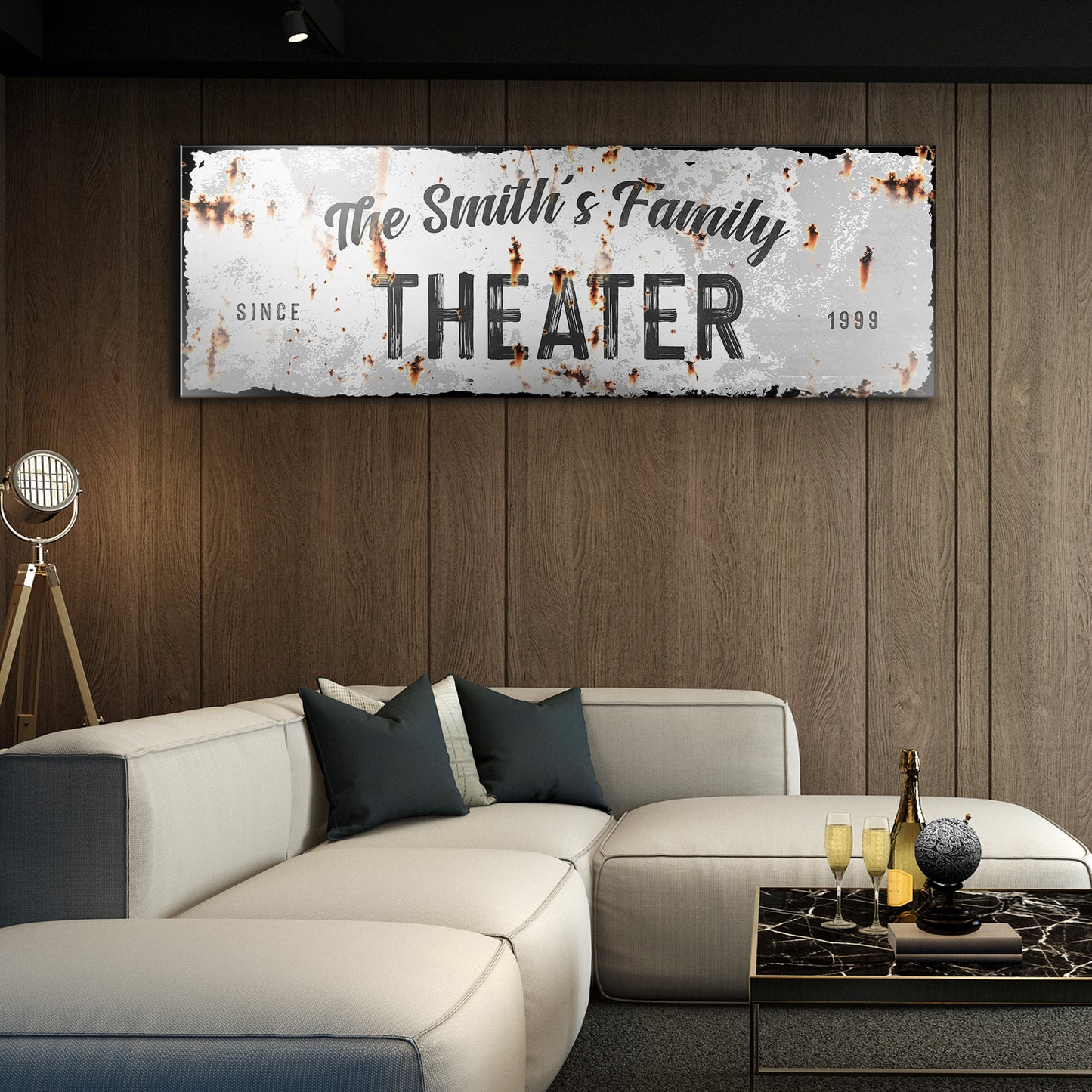 Family Theater Sign Style 2 - Image by Tailored Canvases