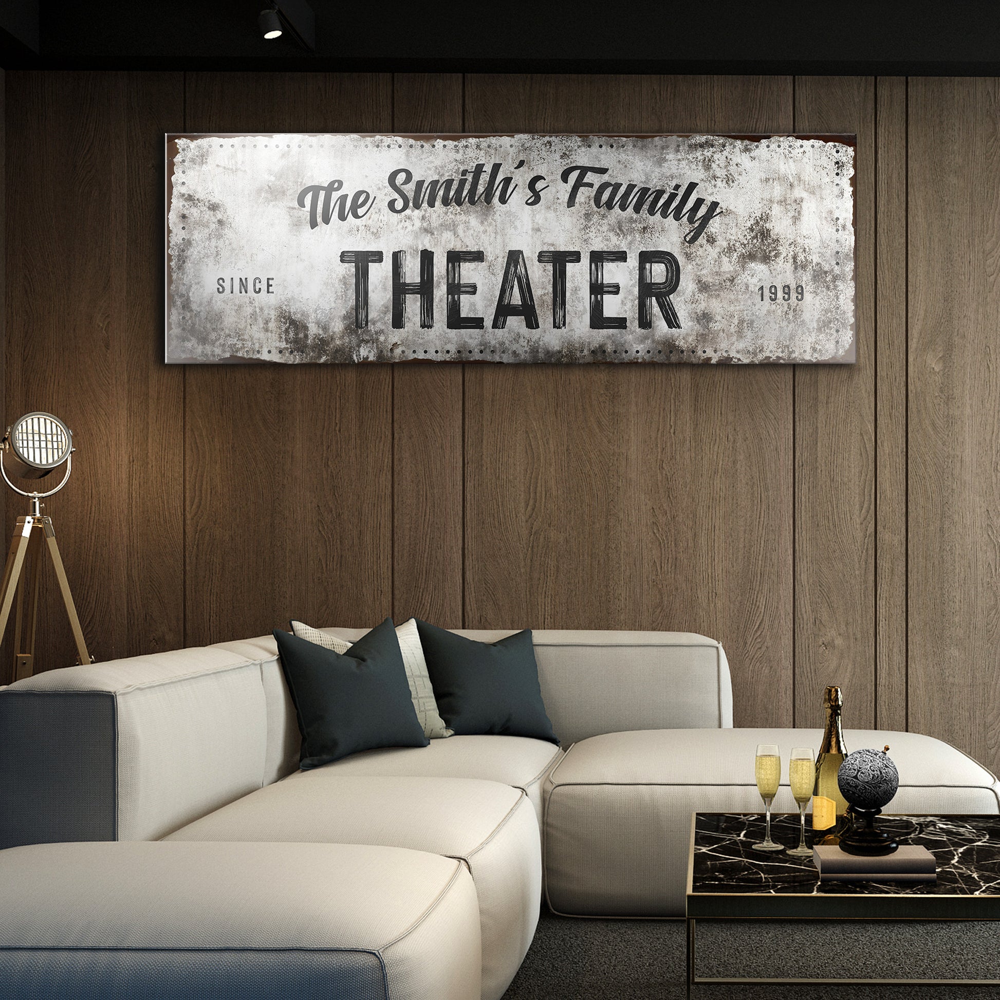 Family Theater Sign Style 3 - Image by Tailored Canvases