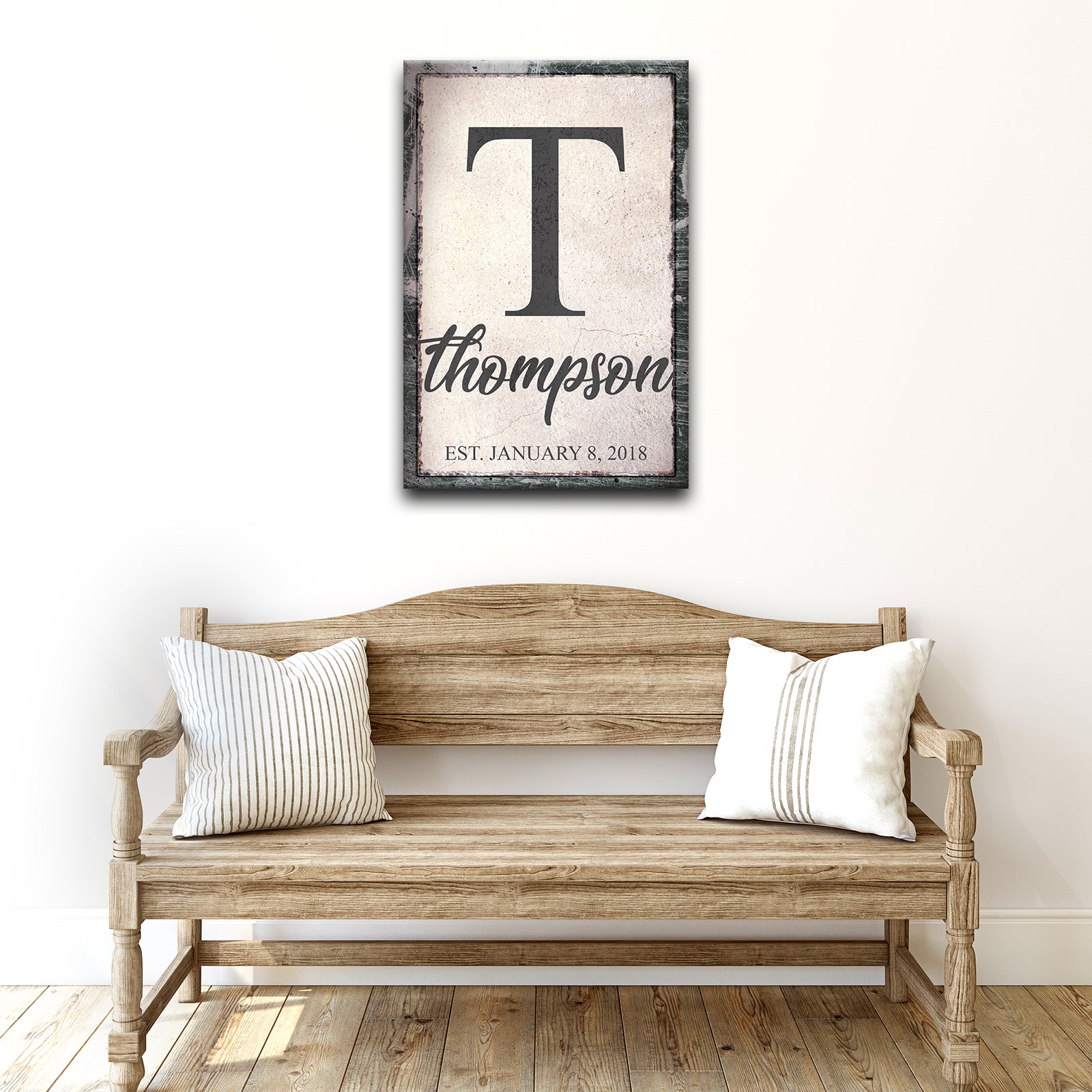Family Monogram Sign Style 1 - Image by Tailored Canvases