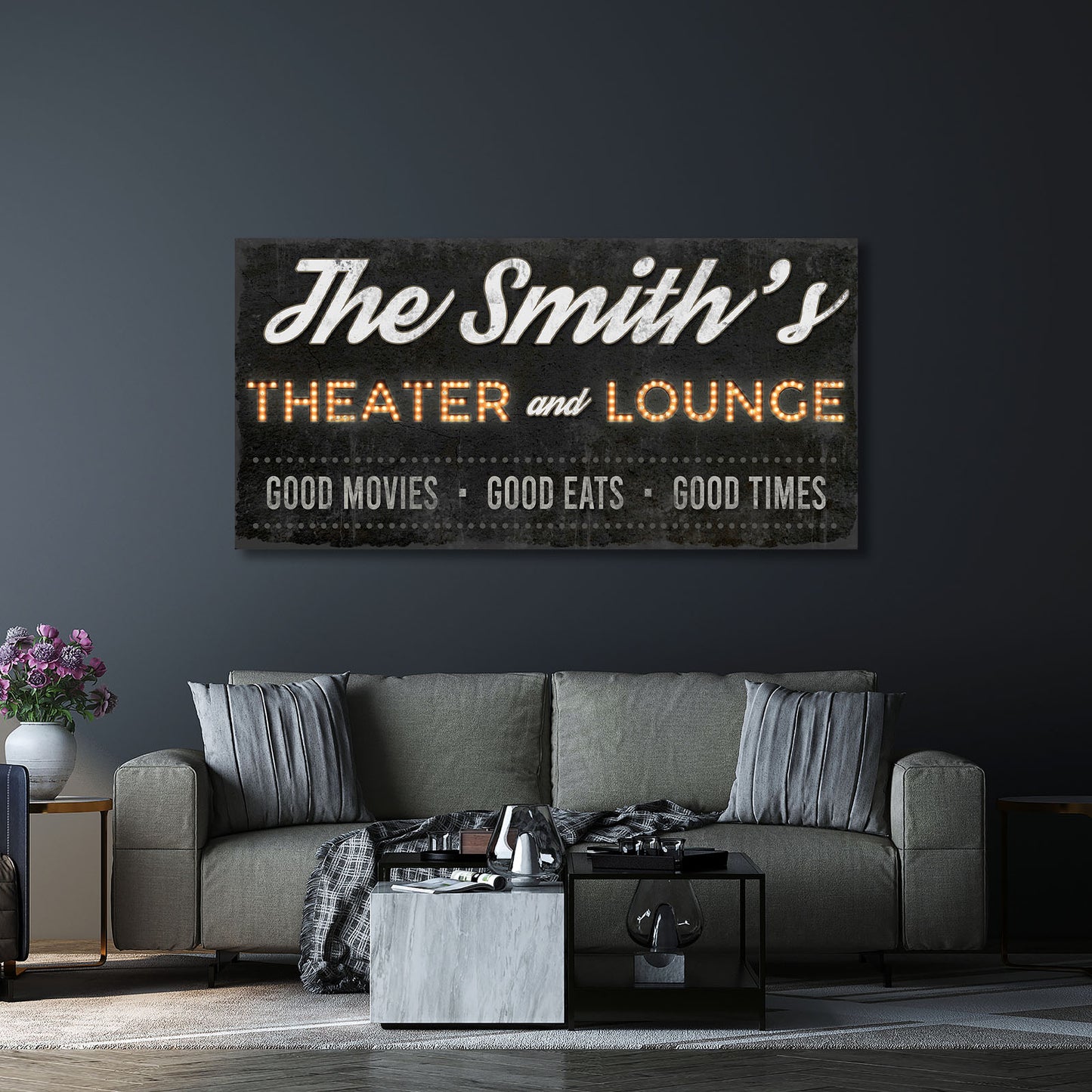 Family Theater and Lounge Sign Style 1 - Image by Tailored Canvases