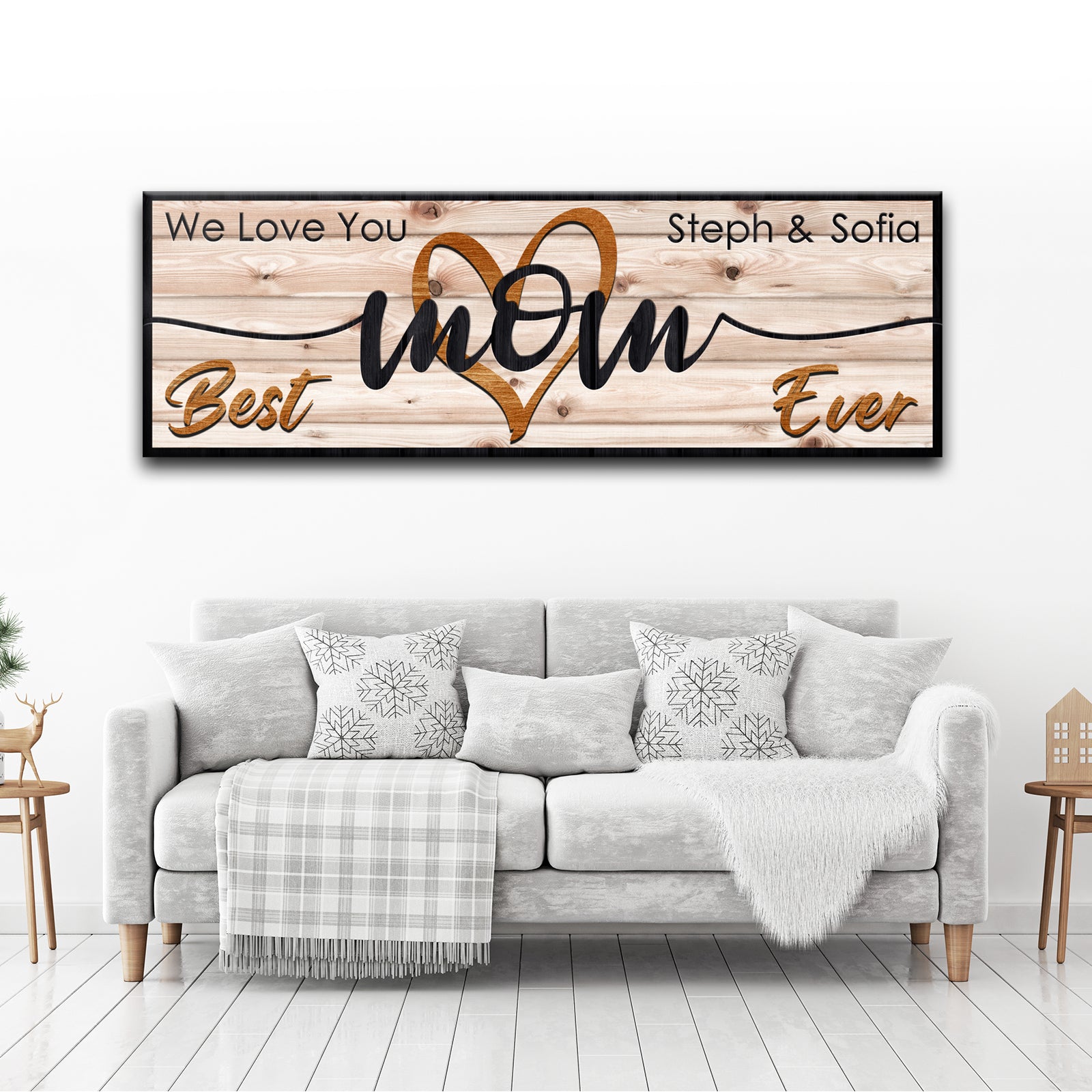 Best MOM Ever Sign Style 2 - Image by Tailored Canvases