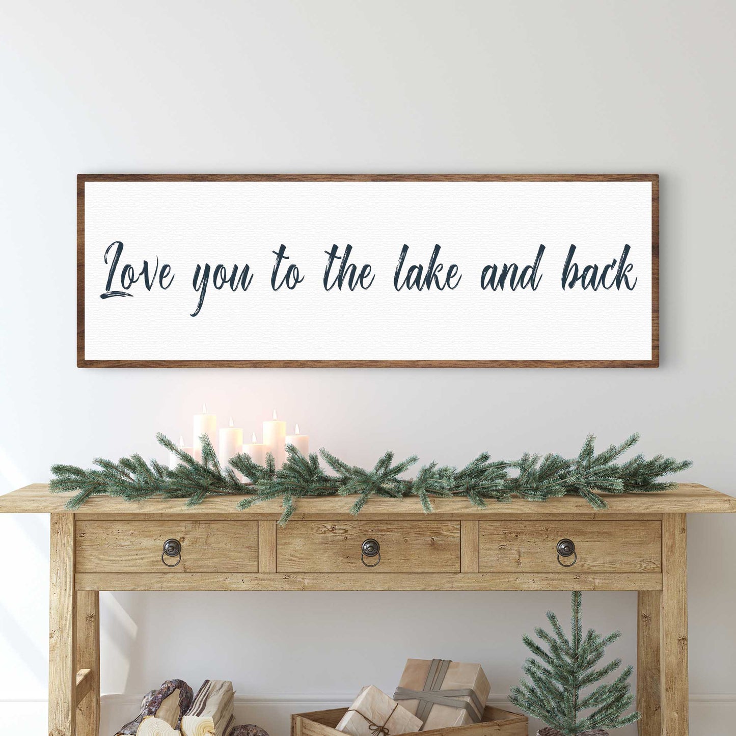 Love you to the Lake and Back Sign II Style 1 - Image by Tailored Canvases