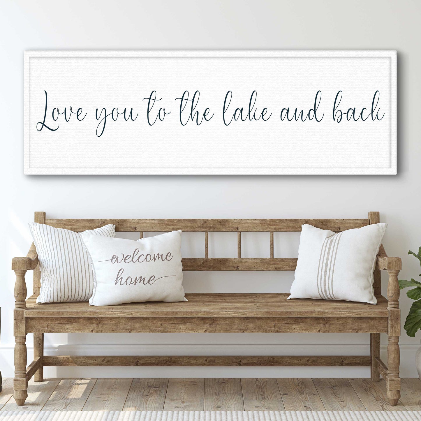 Love you to the Lake and Back Sign II Style 2 - Image by Tailored Canvases