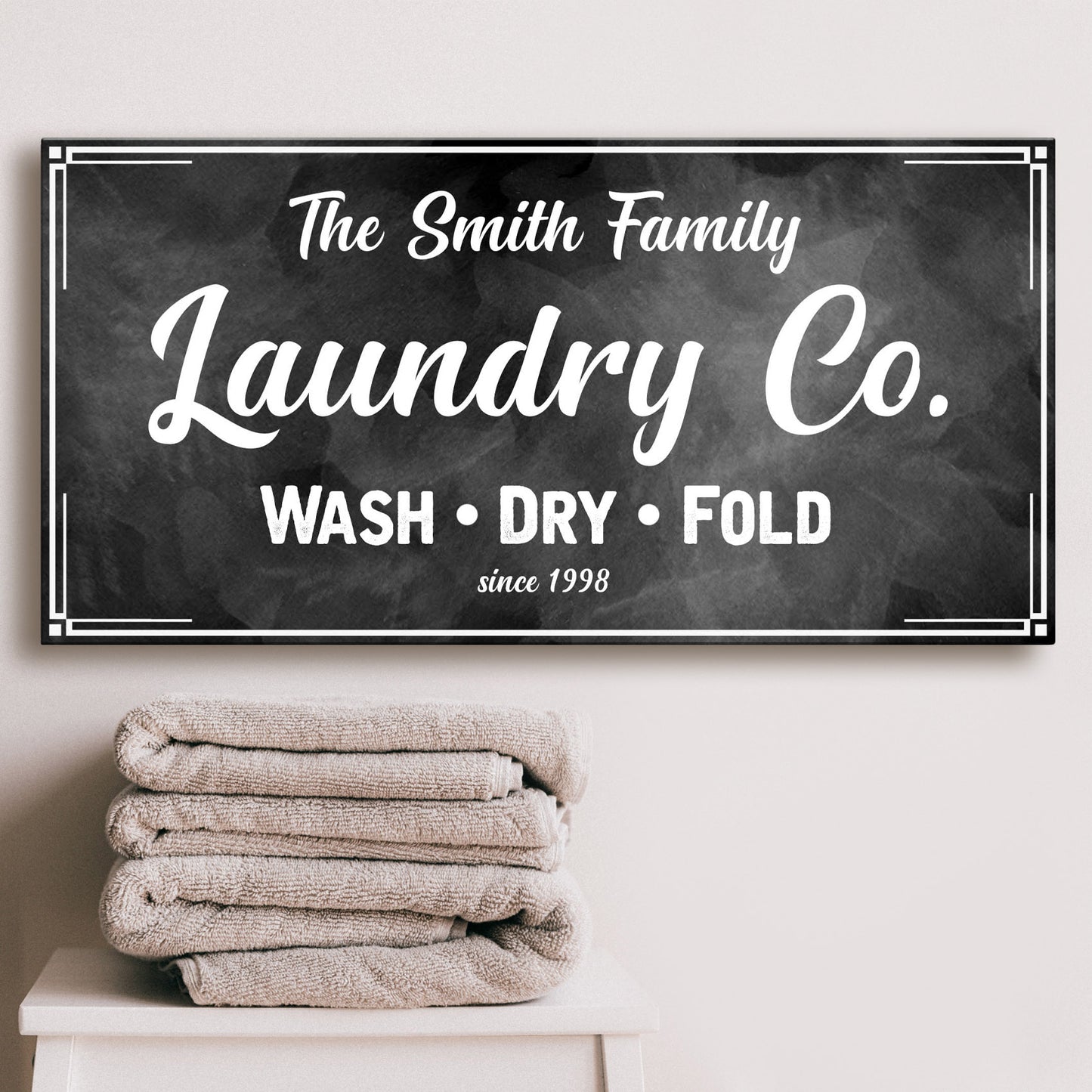 Family Laundry Company Sign Style 2 - Image by Tailored Canvases