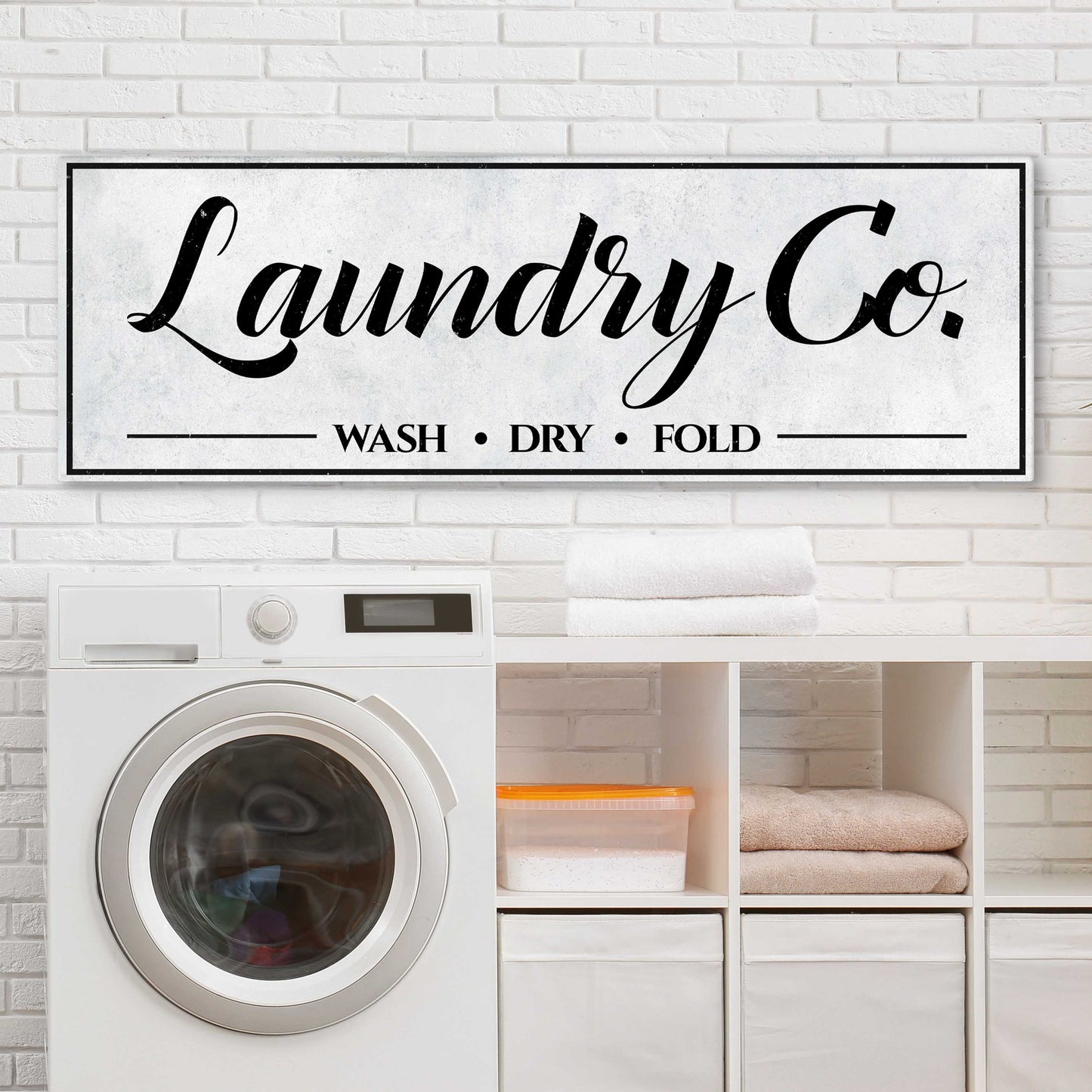 Laundry Co Wash Dry Fold Sign - Image by Tailored Canvases
