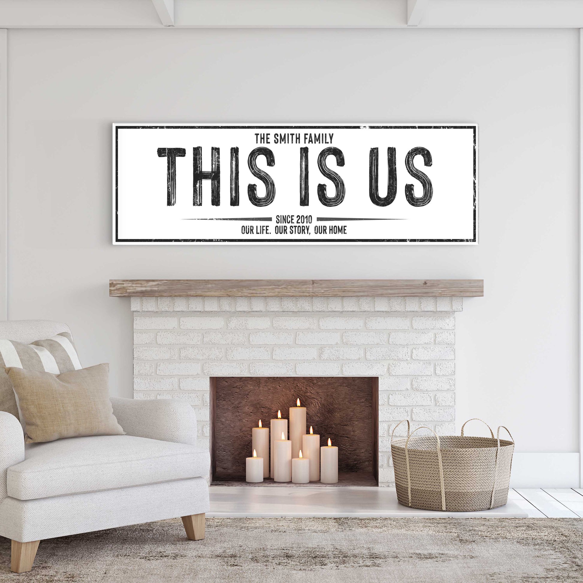 This Is Us Sign IV Size Style 3 - Image by Tailored Canvases
