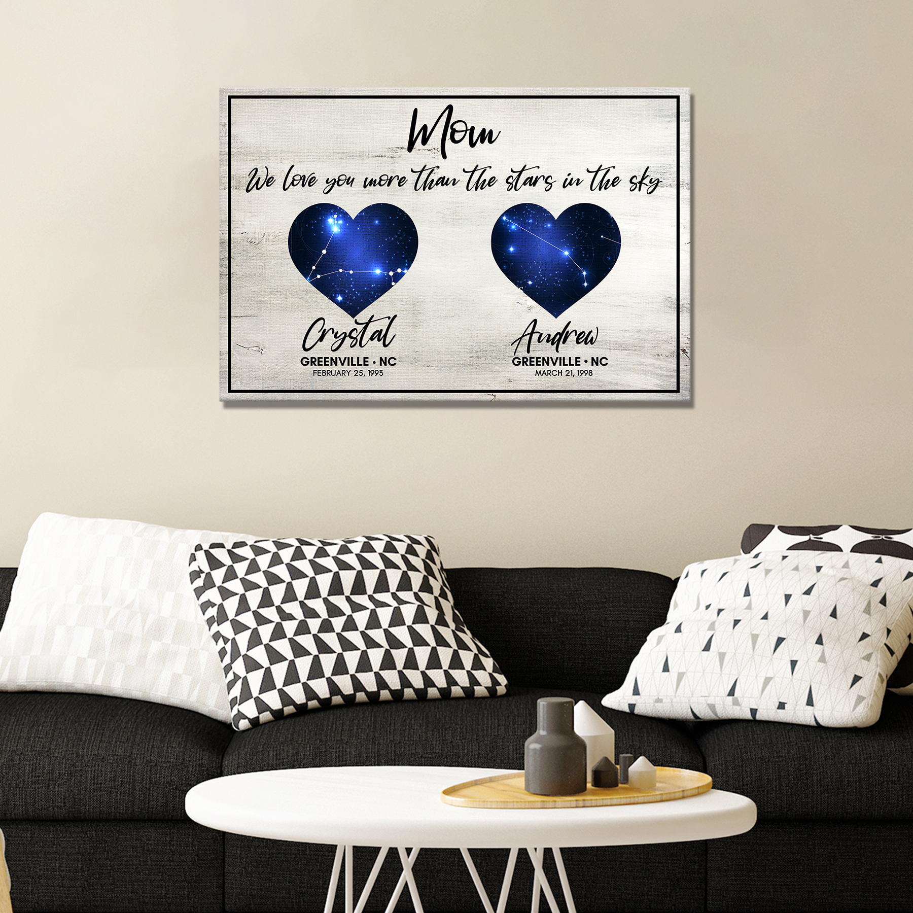 We Love You More Than the Stars in the Sky Sign Style 1 - Image by Tailored Canvases