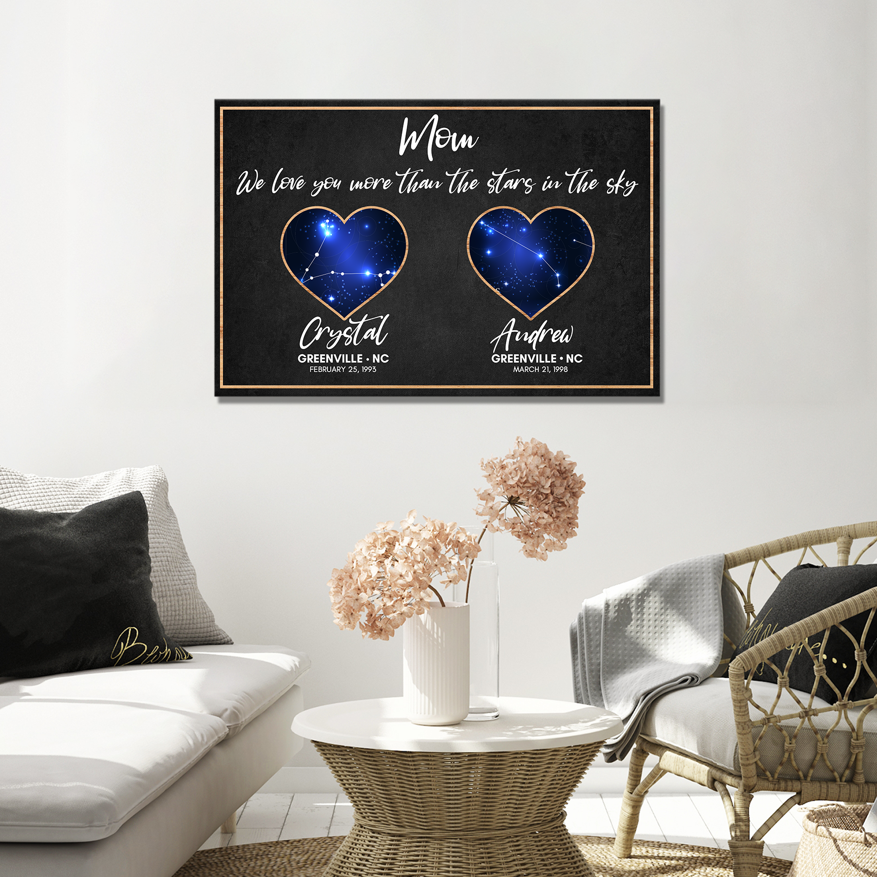 We Love You More Than the Stars in the Sky Sign Style 2 - Image by Tailored Canvases