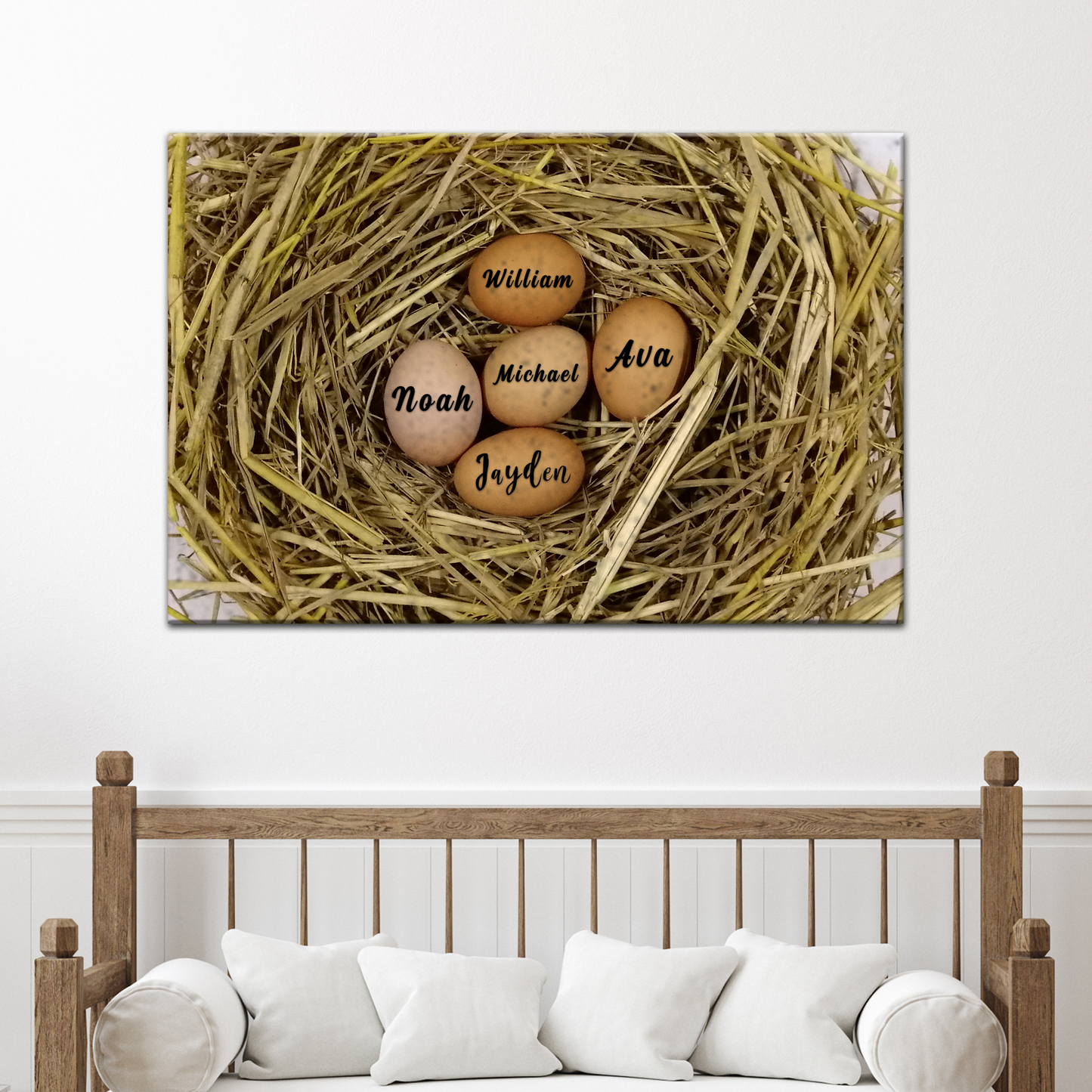 Robin Eggs Names Sign Style 1 - Image by Tailored Canvases