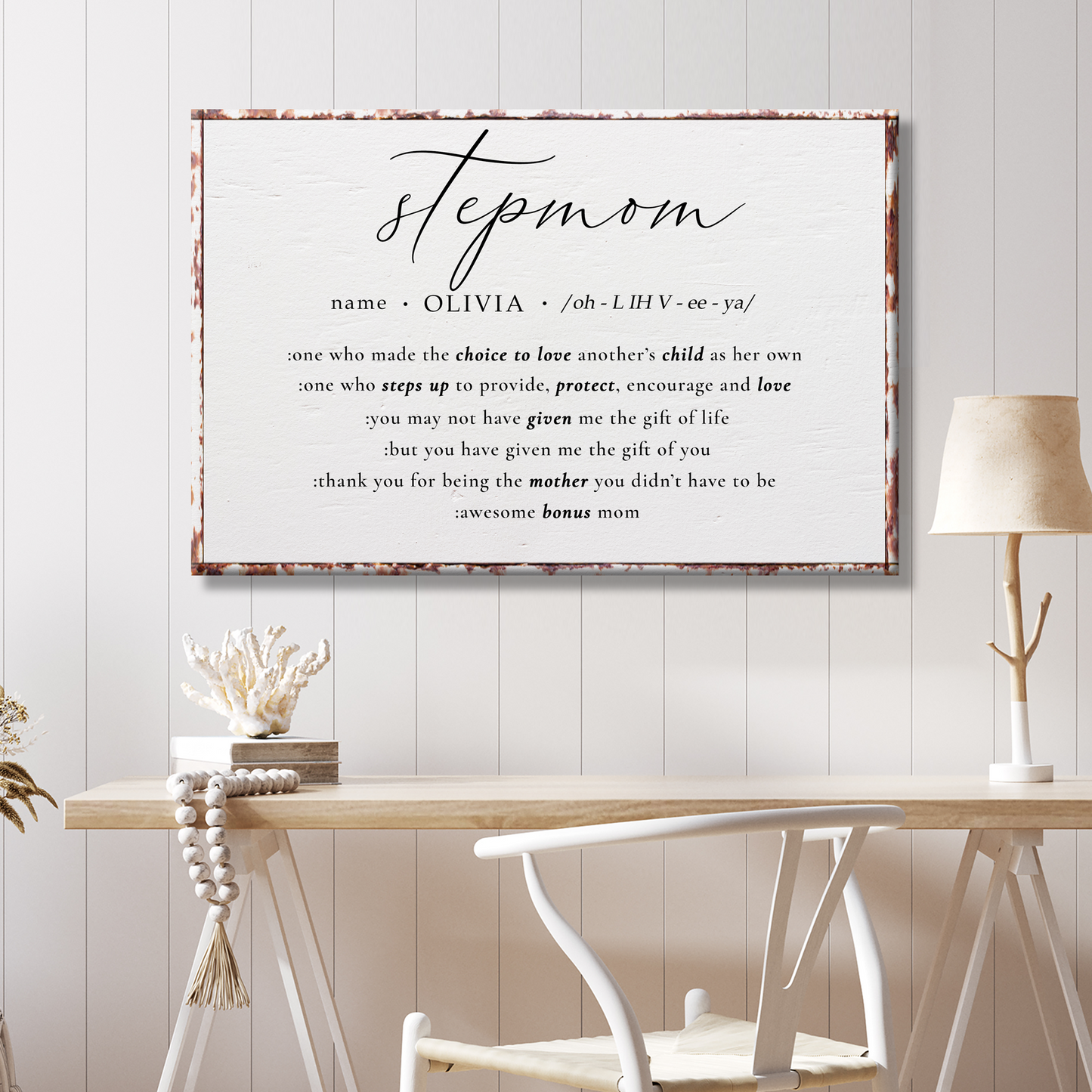 Thank you, Stepmom Sign - Image by Tailored Canvases