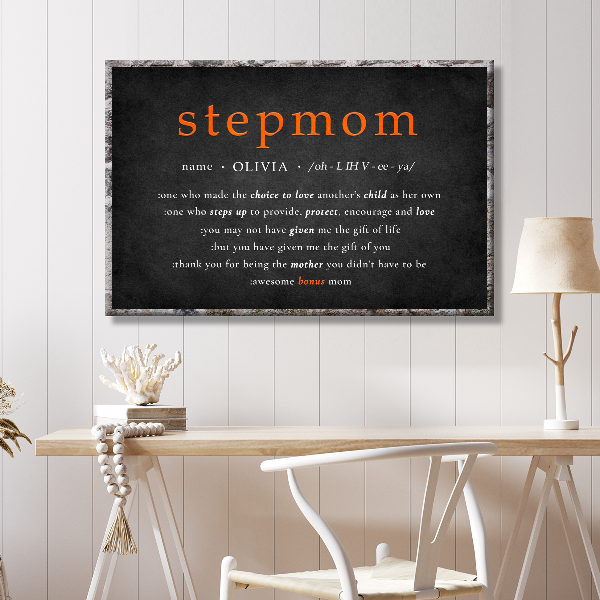 Thank you, Stepmom Sign Style 3 - Image by Tailored Canvases