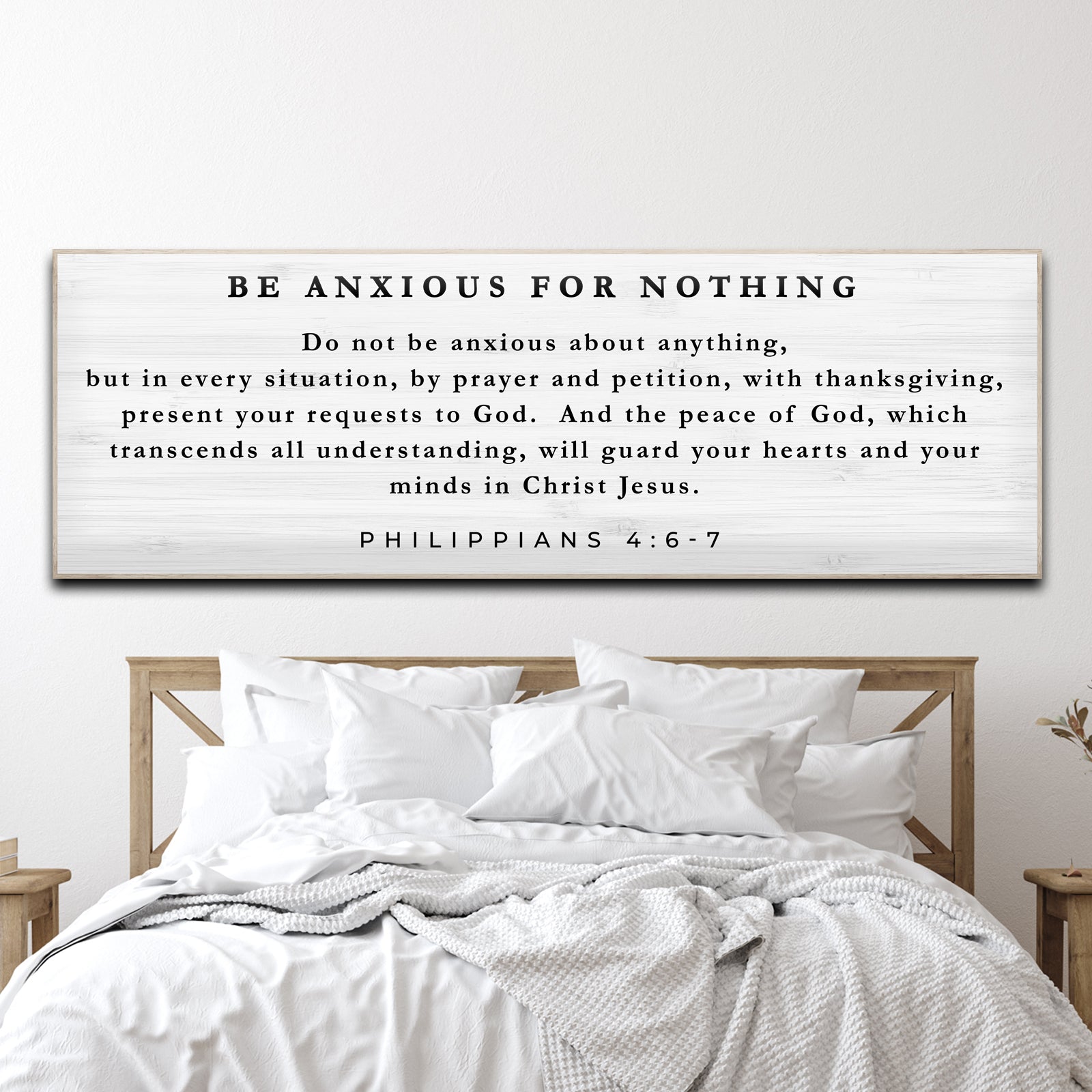 Be Anxious For Nothing Sign Style 2 - Image by Tailored Canvases