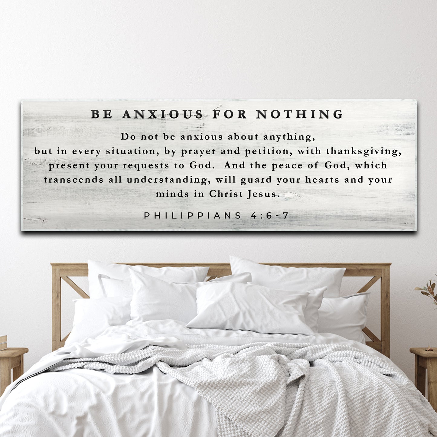 Be Anxious For Nothing Sign Style 3 - Image by Tailored Canvases