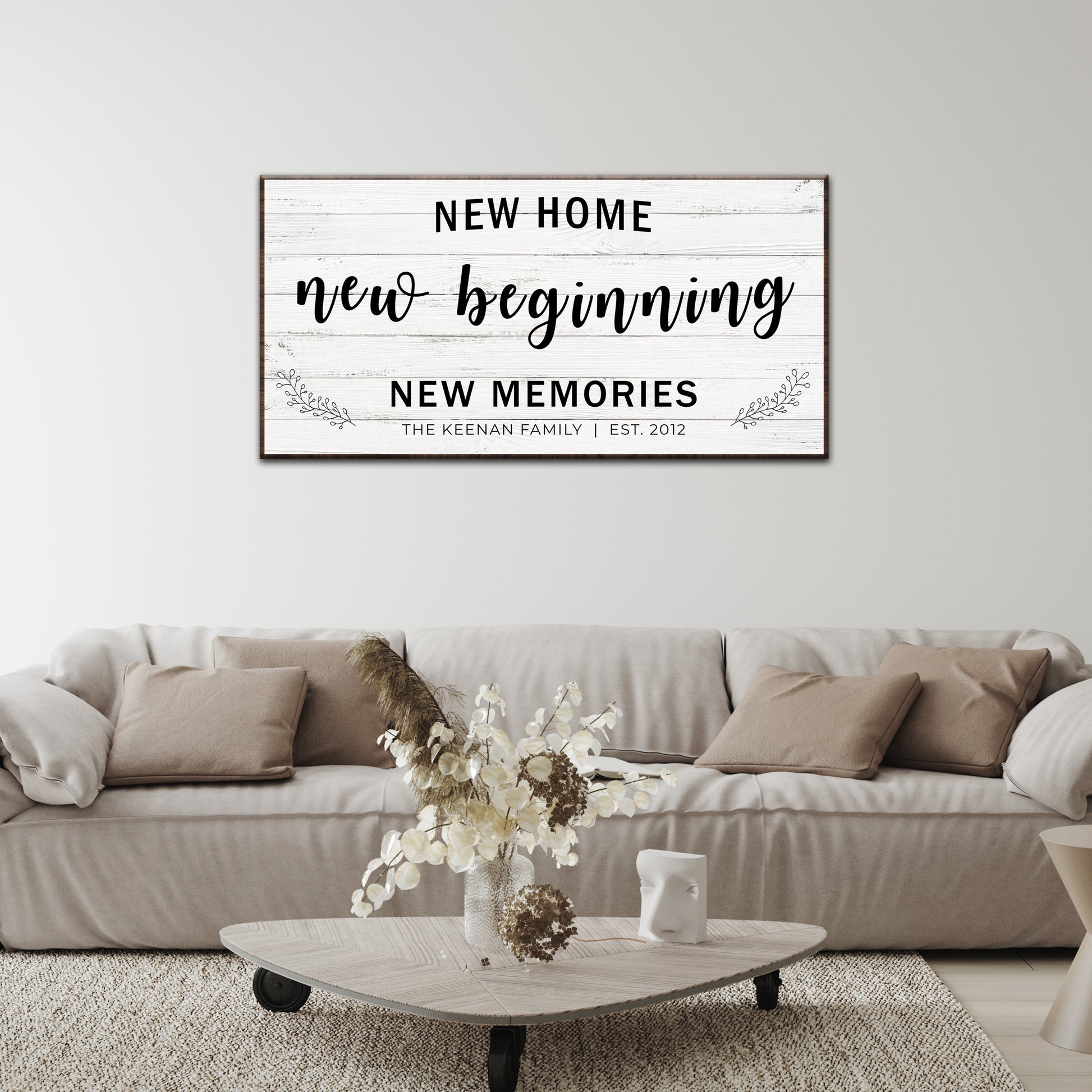 New Home, New Beginning Sign - Image by Tailored Canvases