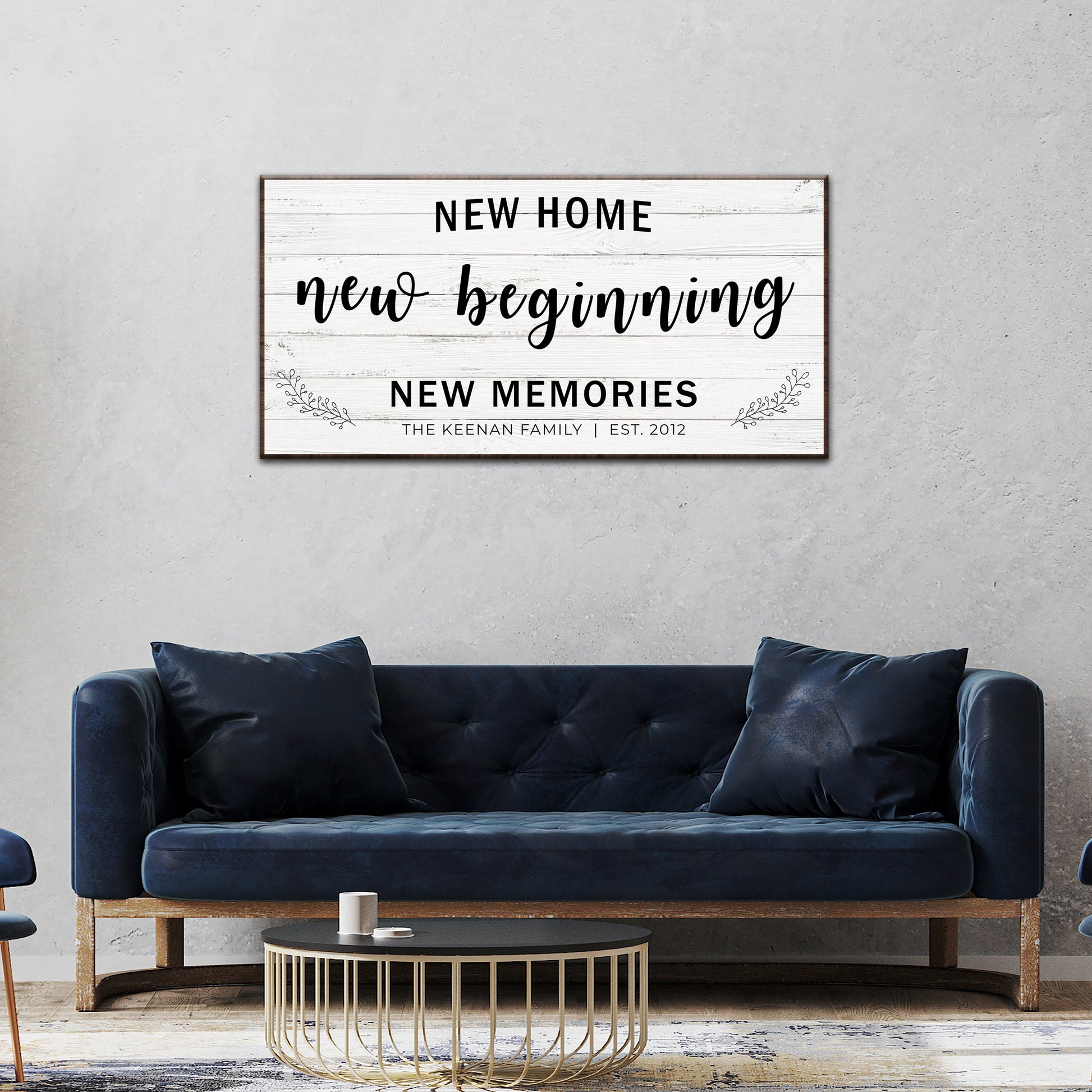 New Home, New Beginning Sign Style 1 - Image by Tailored Canvases
