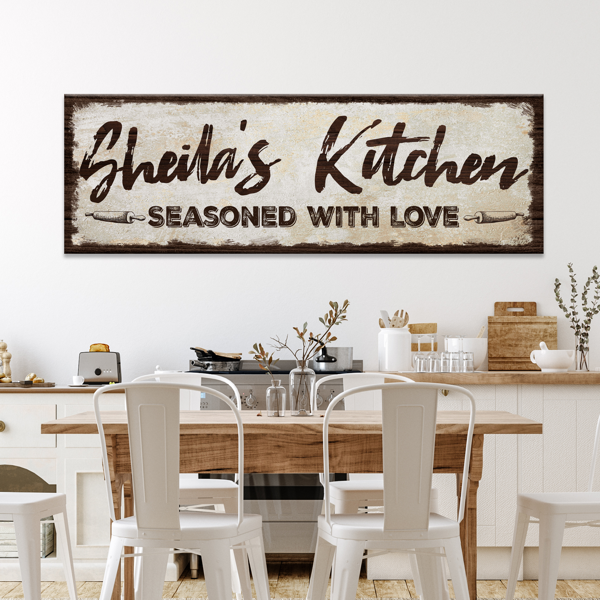 Seasoned with Love Kitchen Sign Style 1 - Image by Tailored Canvases