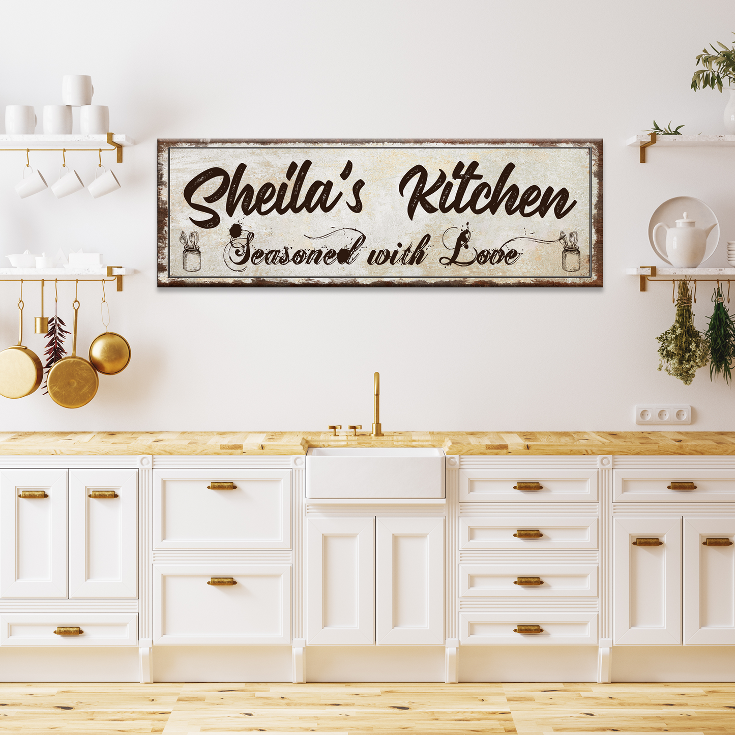 Seasoned with Love Kitchen Sign Style 2 - Image by Tailored Canvases