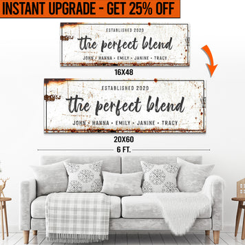 Upgrade Your 16x48 Inches 'The Perfect Blend' (Style 1) Canvas To 20x60 Inches